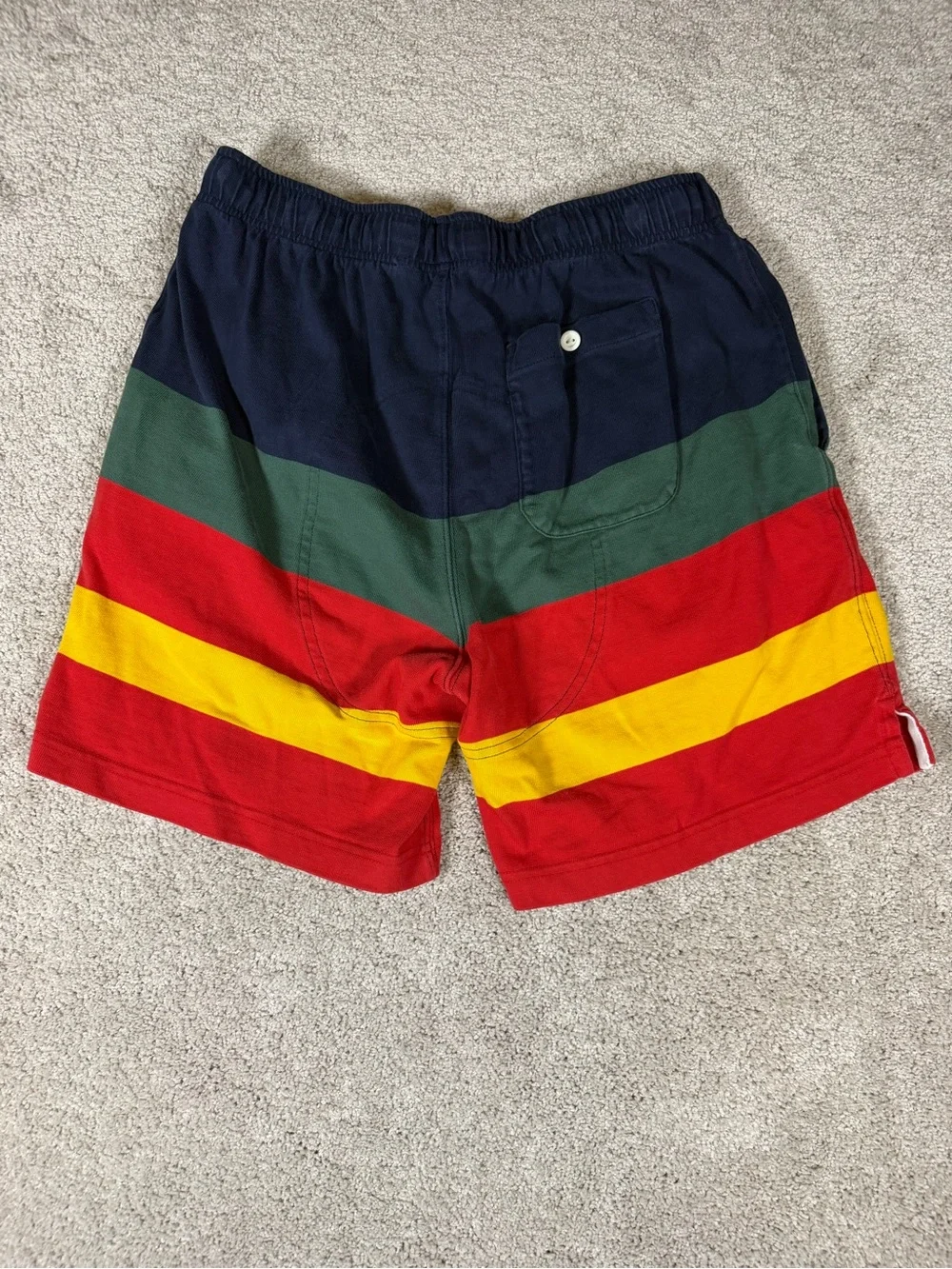 J Crew Multi-colored Striped Colorblock Sweat Shorts Men’s Size Small